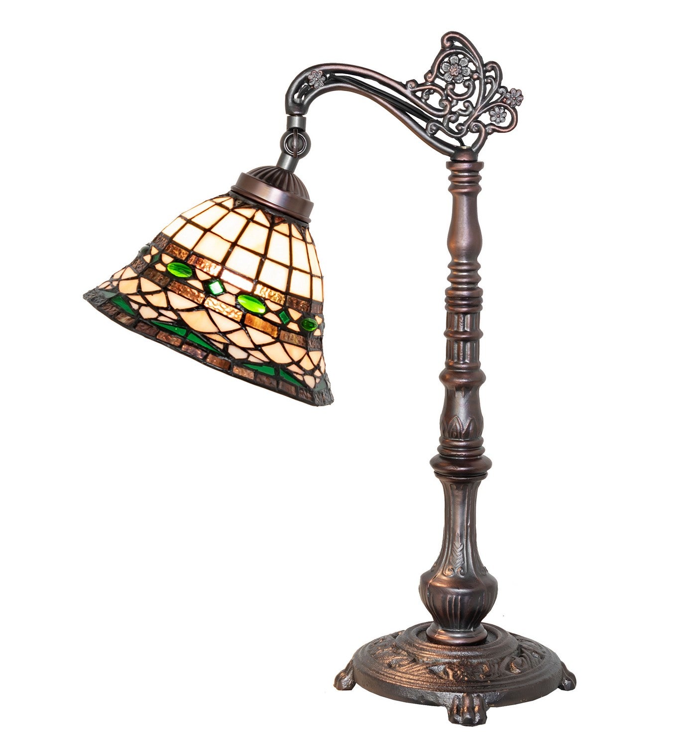 Meyda Tiffany - 65077 - One Light Table Lamp - Tiffany Roman - Antique Copper