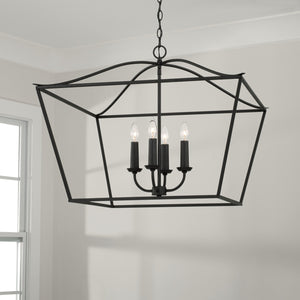 Capital Lighting - 350641BI - Four Light Pendant - Grady - Black Iron