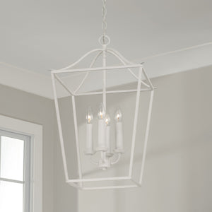 Capital Lighting - 550641XW - Four Light Pendant - Grady - Textured White