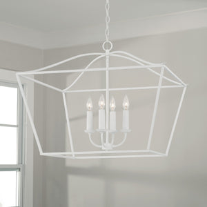 Capital Lighting - 350641XW - Four Light Pendant - Grady - Textured White