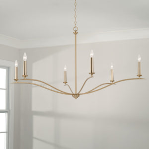 Capital Lighting - 450661MA - Six Light Chandelier - Grady - Matte Brass