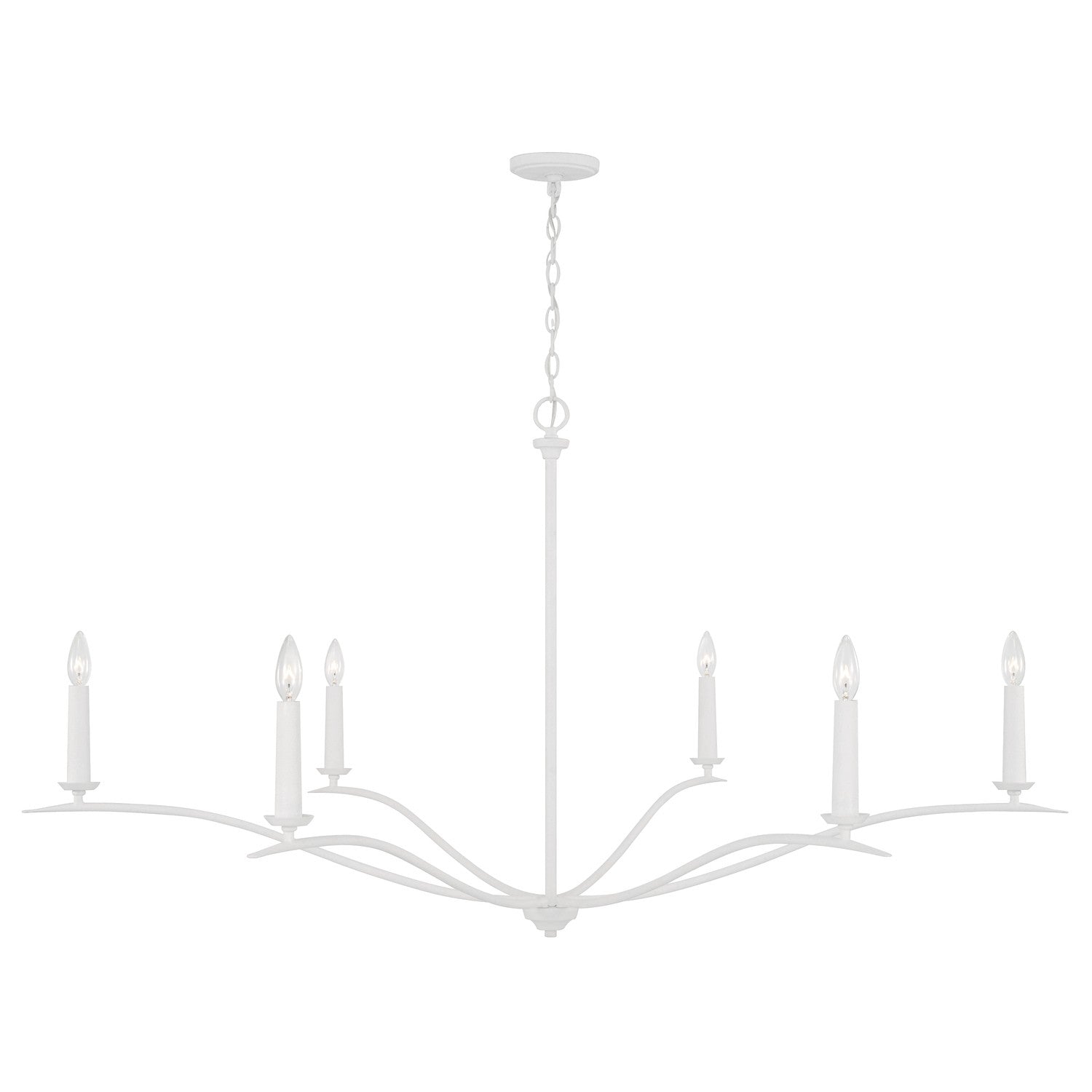 Capital Lighting - 450661XW - Six Light Chandelier - Grady - Textured White