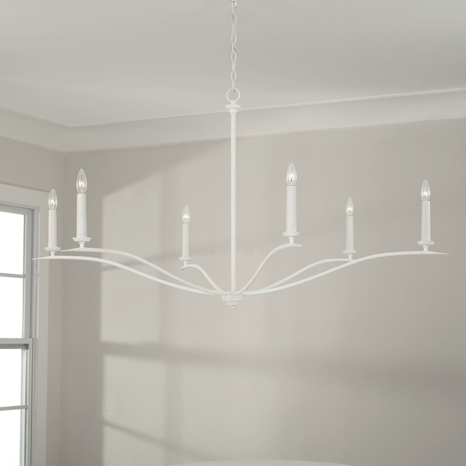 Capital Lighting - 450661XW - Six Light Chandelier - Grady - Textured White