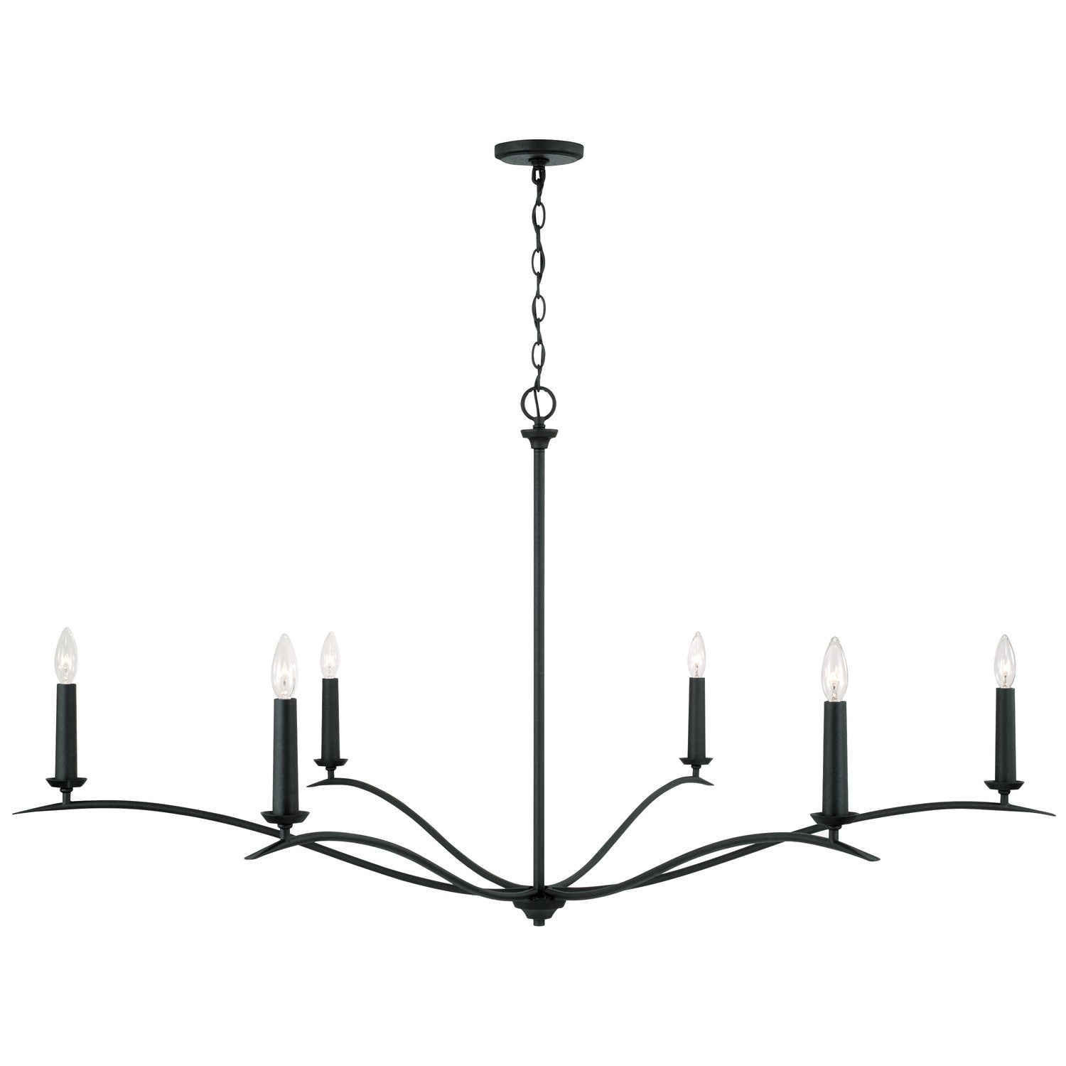 Capital Lighting - 450661BI - Six Light Chandelier - Grady - Black Iron