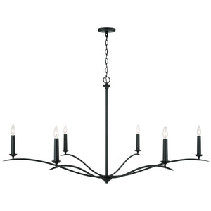Capital Lighting - 450661BI - Six Light Chandelier - Grady - Black Iron