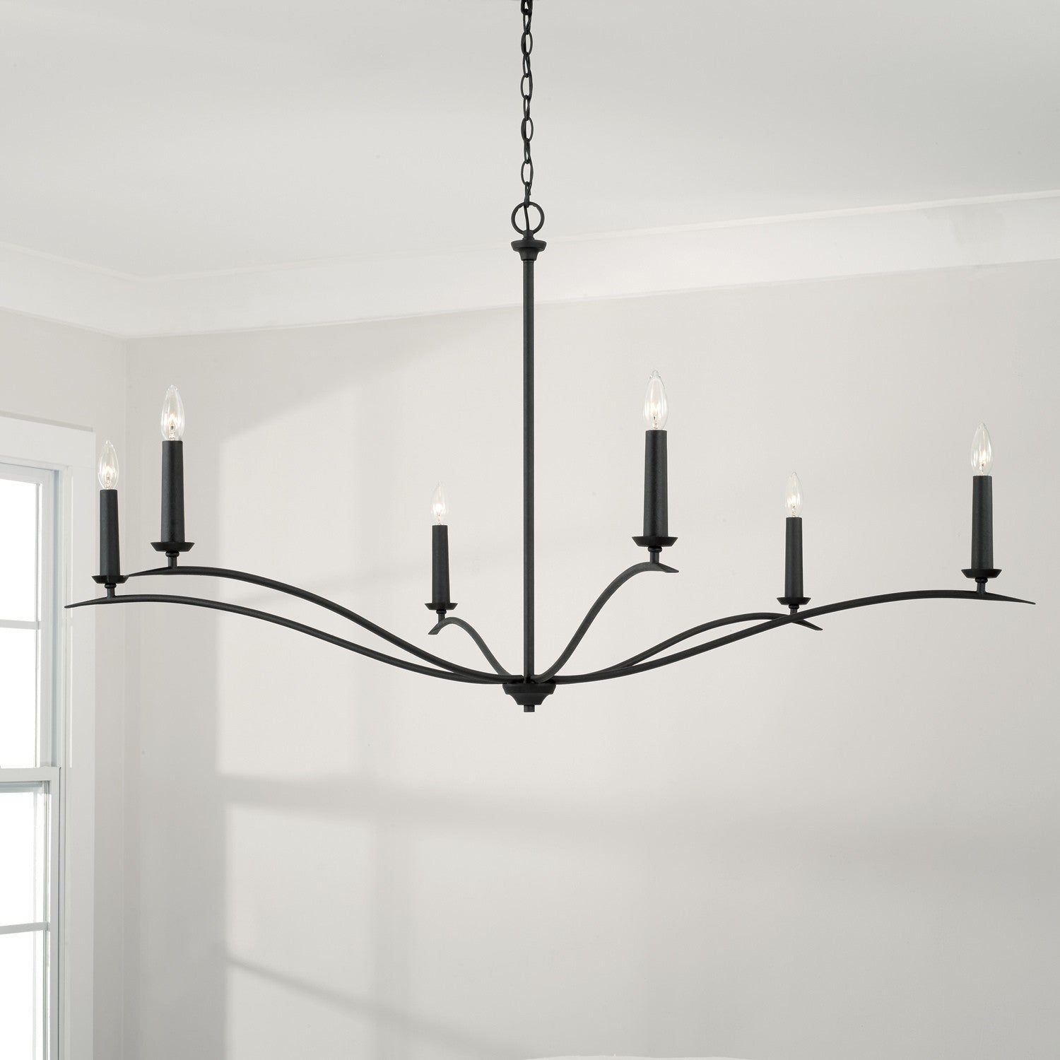 Capital Lighting - 450661BI - Six Light Chandelier - Grady - Black Iron