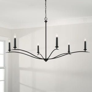 Capital Lighting - 450661BI - Six Light Chandelier - Grady - Black Iron