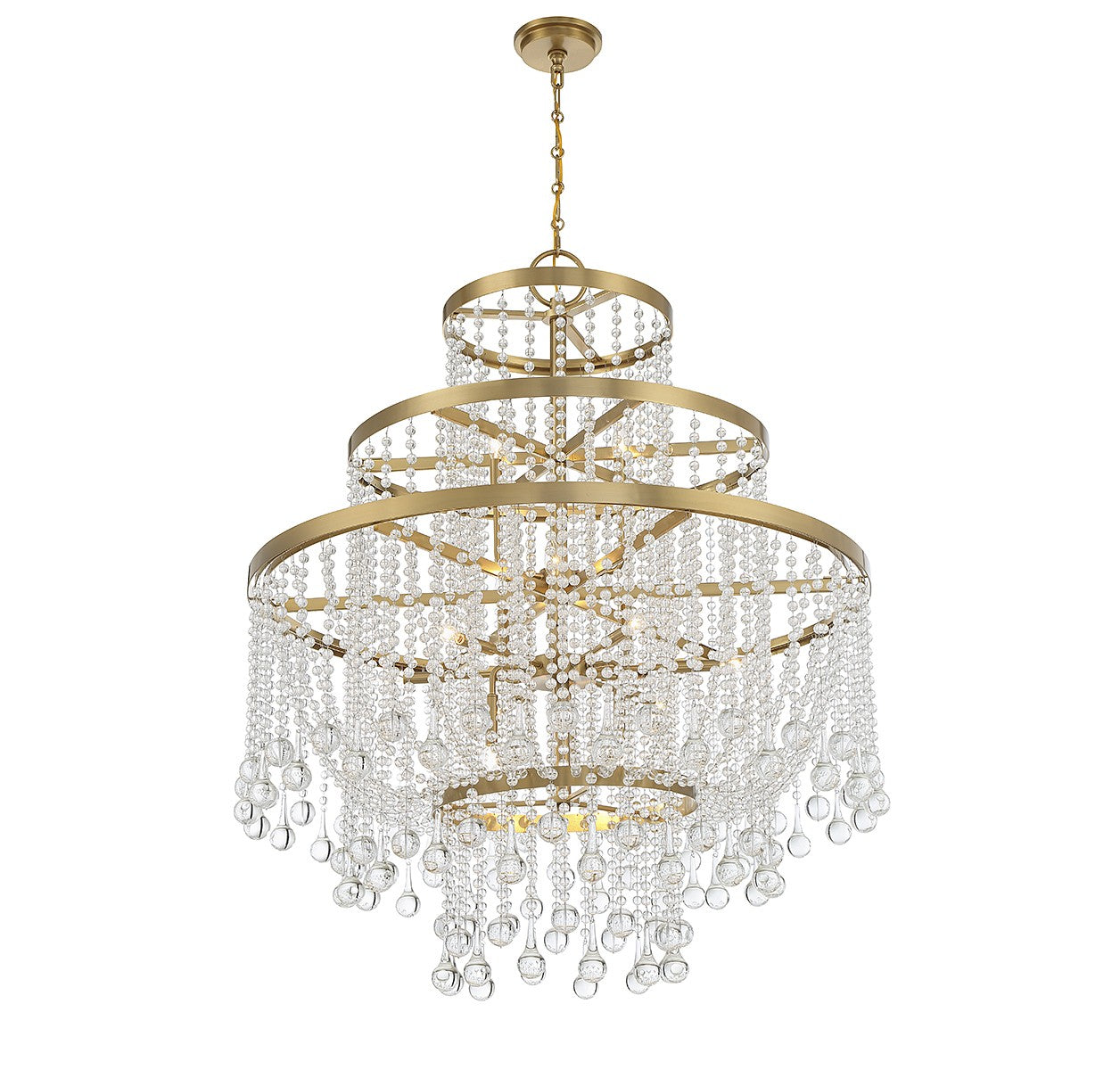 Savoy House - 1-1868-15-322 - 15 Light Chandelier - Luna - Warm Brass