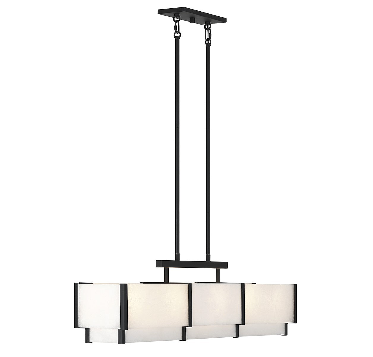 Savoy House - 1-2330-5-50 - Five Light Linear Chandelier - Orleans - Black Cashmere