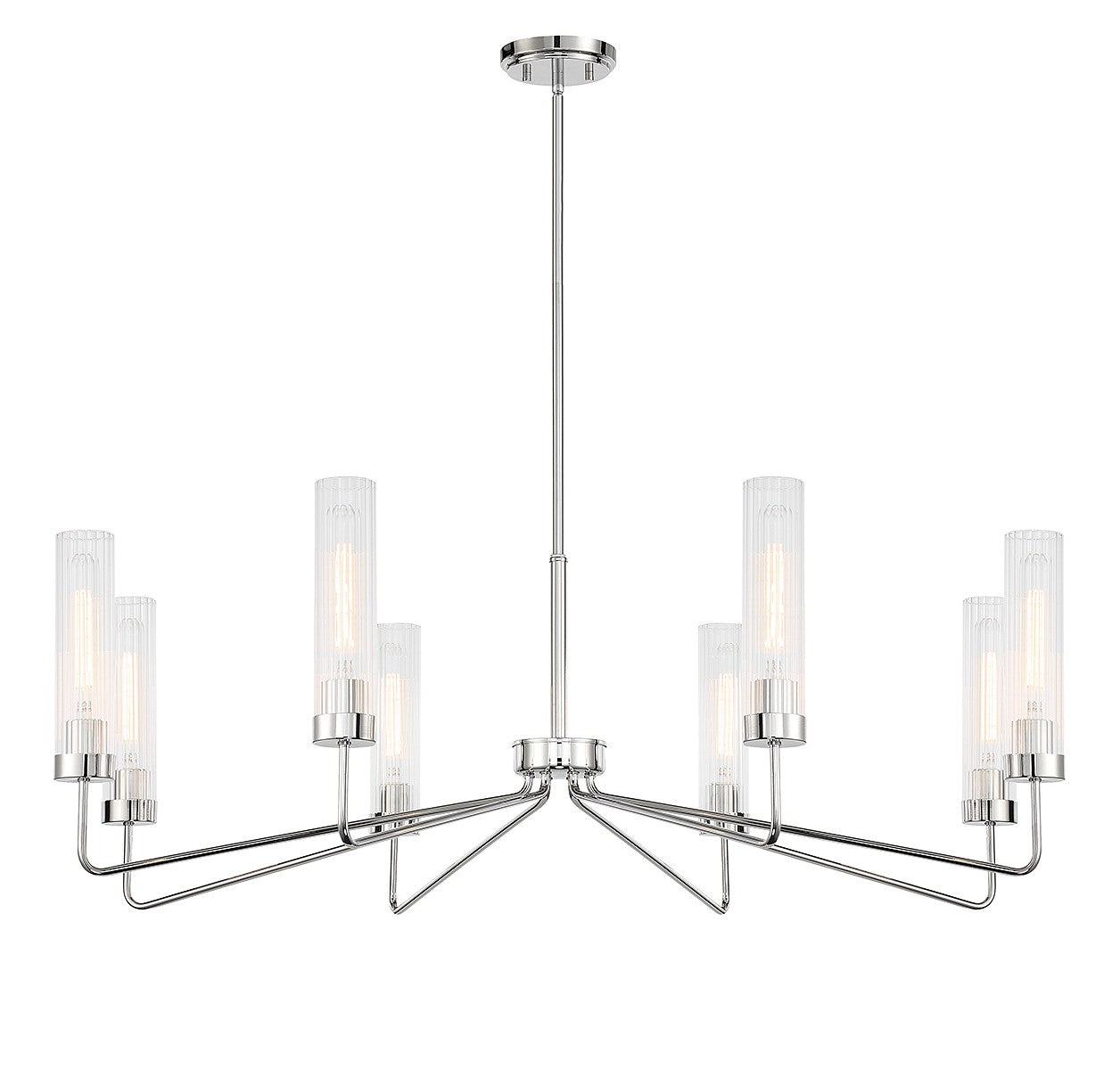 Savoy House - 1-8860-8-109 - Eight Light Chandelier - Baker - Polished Nickel