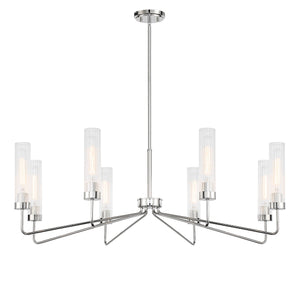 Savoy House - 1-8860-8-109 - Eight Light Chandelier - Baker - Polished Nickel