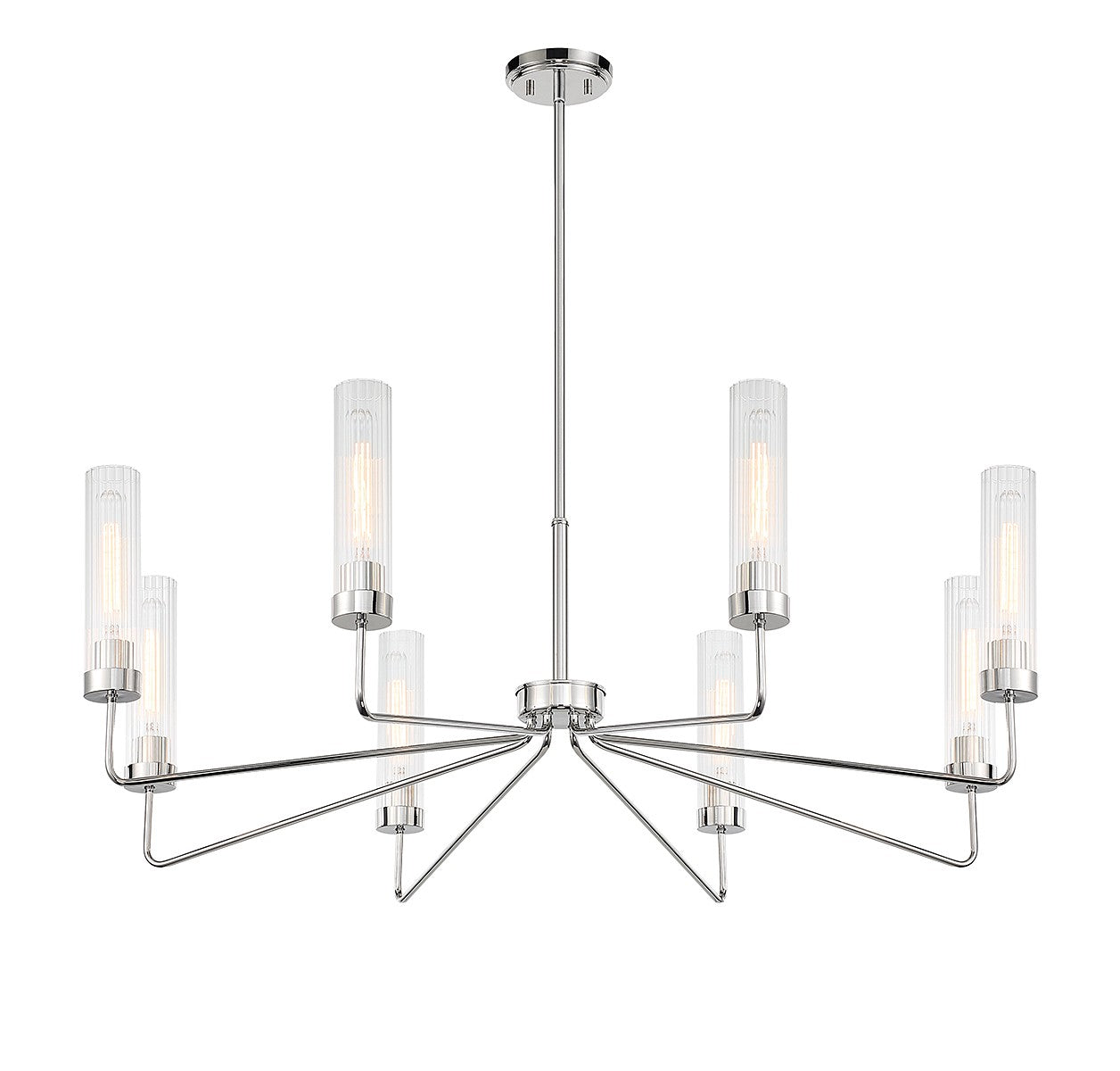 Savoy House - 1-8860-8-109 - Eight Light Chandelier - Baker - Polished Nickel