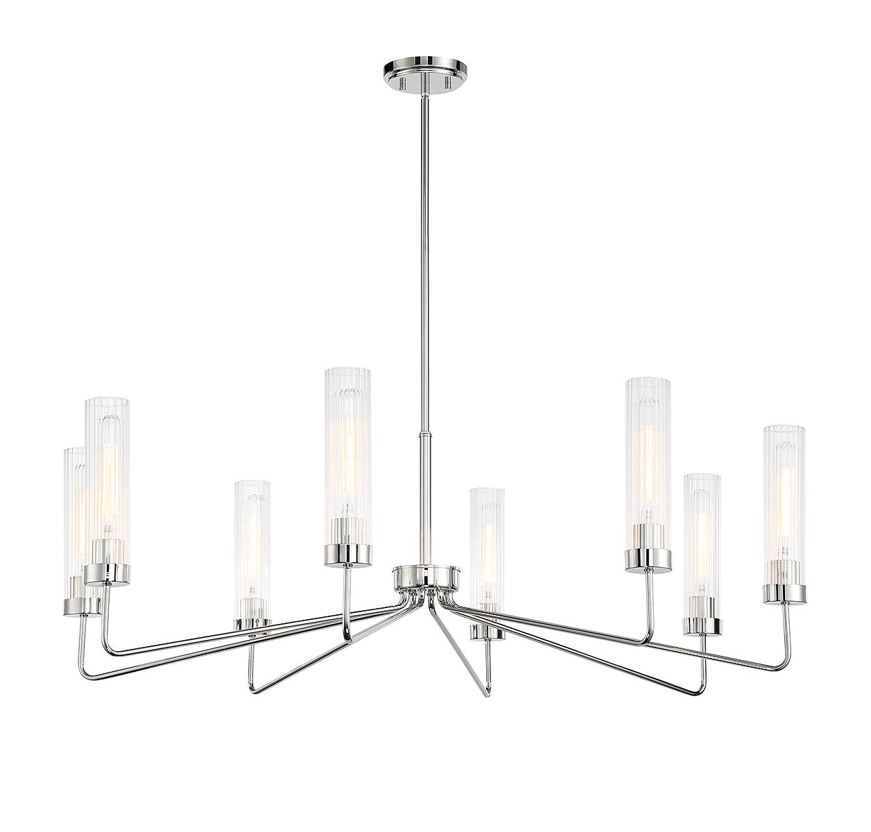 Savoy House - 1-8860-8-109 - Eight Light Chandelier - Baker - Polished Nickel