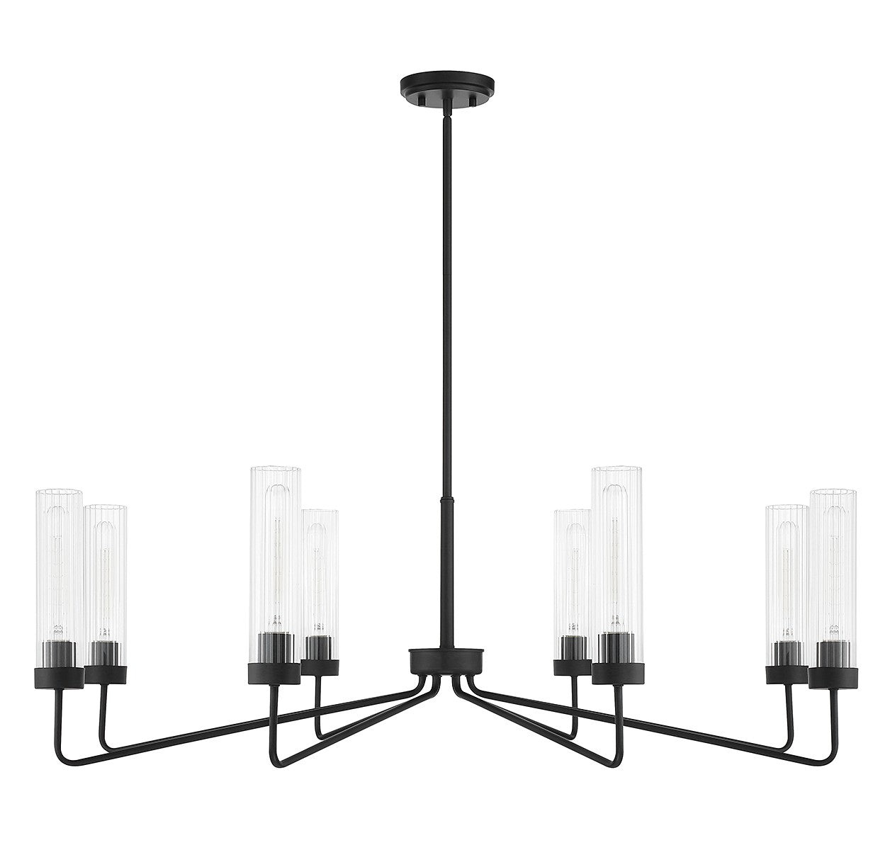 Savoy House - 1-8860-8-89 - Eight Light Chandelier - Baker - Matte Black