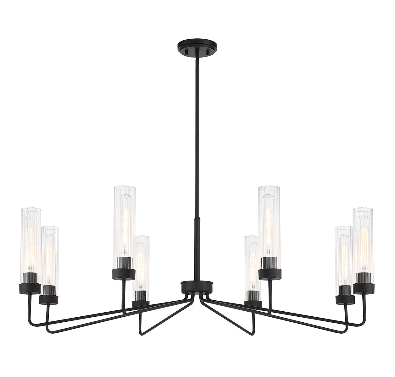 Savoy House - 1-8860-8-89 - Eight Light Chandelier - Baker - Matte Black