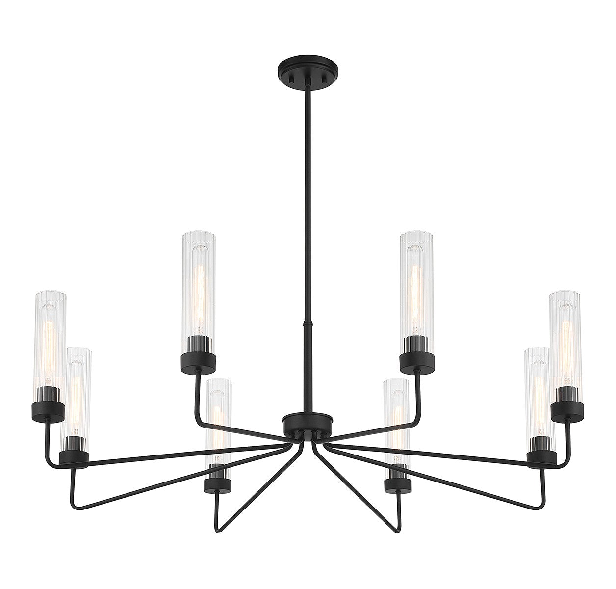 Savoy House - 1-8860-8-89 - Eight Light Chandelier - Baker - Matte Black