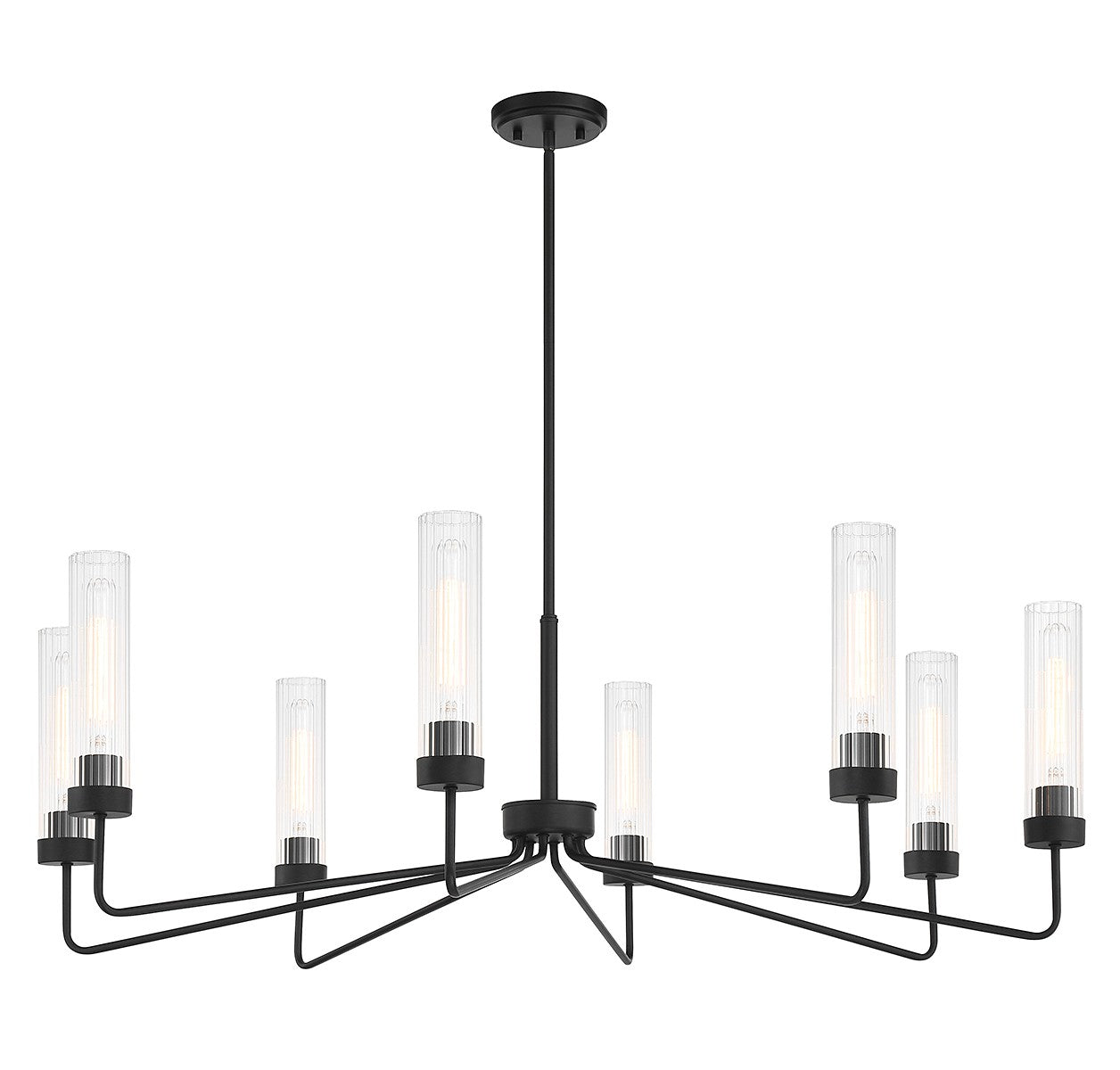 Savoy House - 1-8860-8-89 - Eight Light Chandelier - Baker - Matte Black