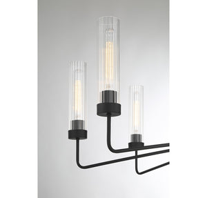 Savoy House - 1-8860-8-89 - Eight Light Chandelier - Baker - Matte Black