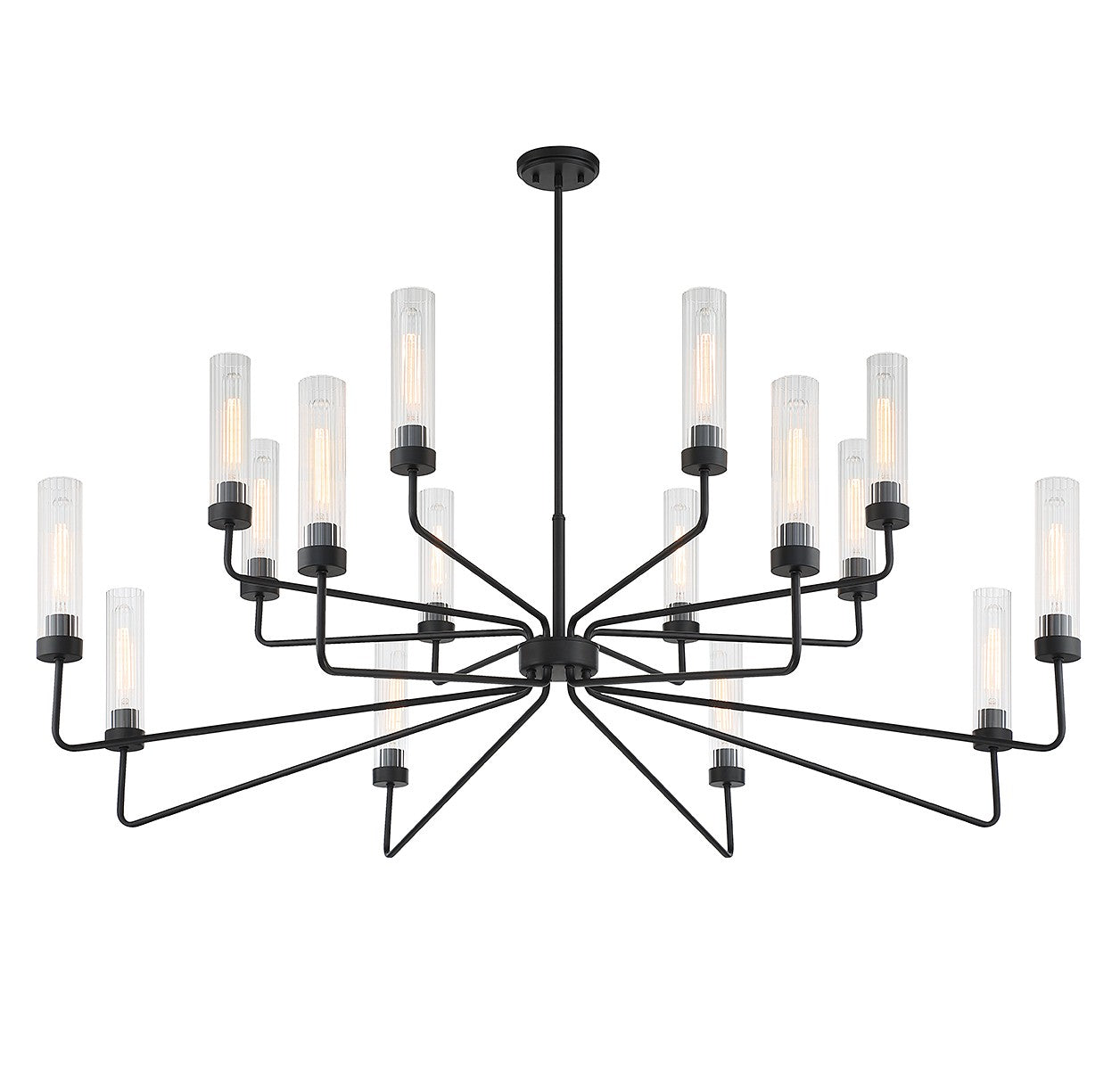 Savoy House - 1-8862-16-89 - 16 Light Chandelier - Baker - Matte Black