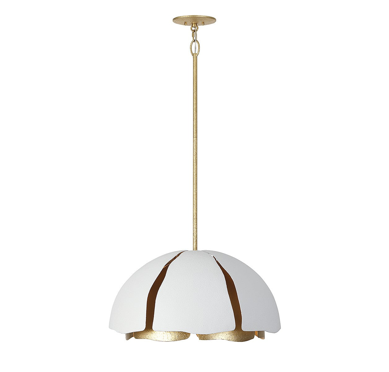 Savoy House - 7-1399-5-14 - Five Light Pendant - Brewster - Cavalier Gold with Royal White