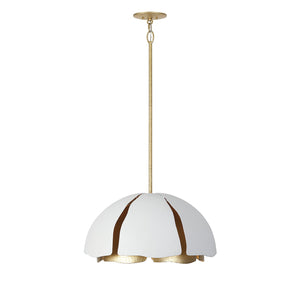 Savoy House - 7-1399-5-14 - Five Light Pendant - Brewster - Cavalier Gold with Royal White