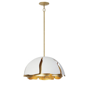 Savoy House - 7-1399-5-14 - Five Light Pendant - Brewster - Cavalier Gold with Royal White