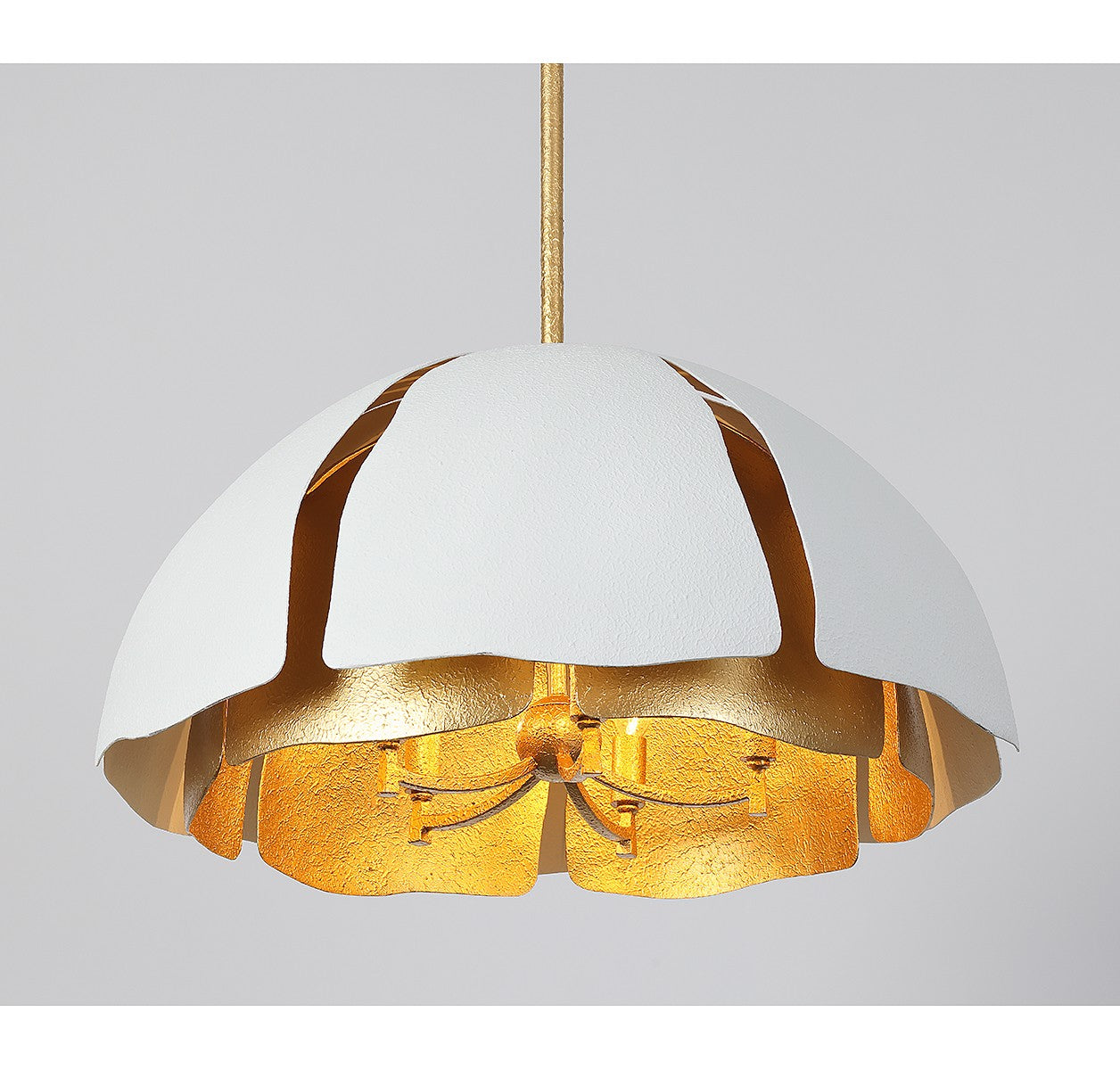 Savoy House - 7-1399-5-14 - Five Light Pendant - Brewster - Cavalier Gold with Royal White