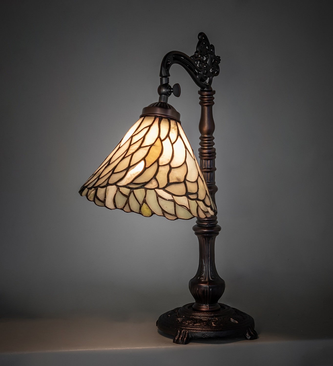 Meyda Tiffany - 104299 - One Light Table Lamp - Willow - Mahogany Bronze