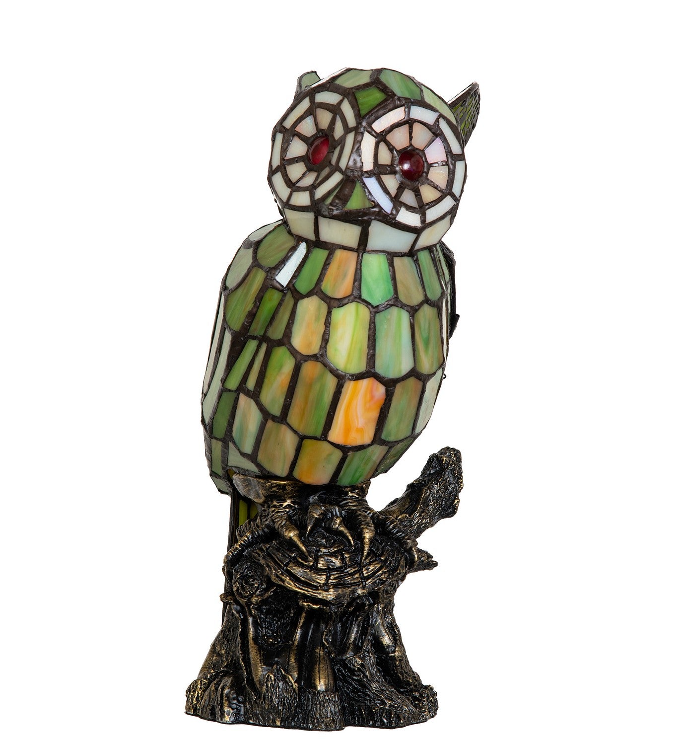 Meyda Tiffany - 254929 - One Light Accent Lamp - Owl - Black With Gold Highlight