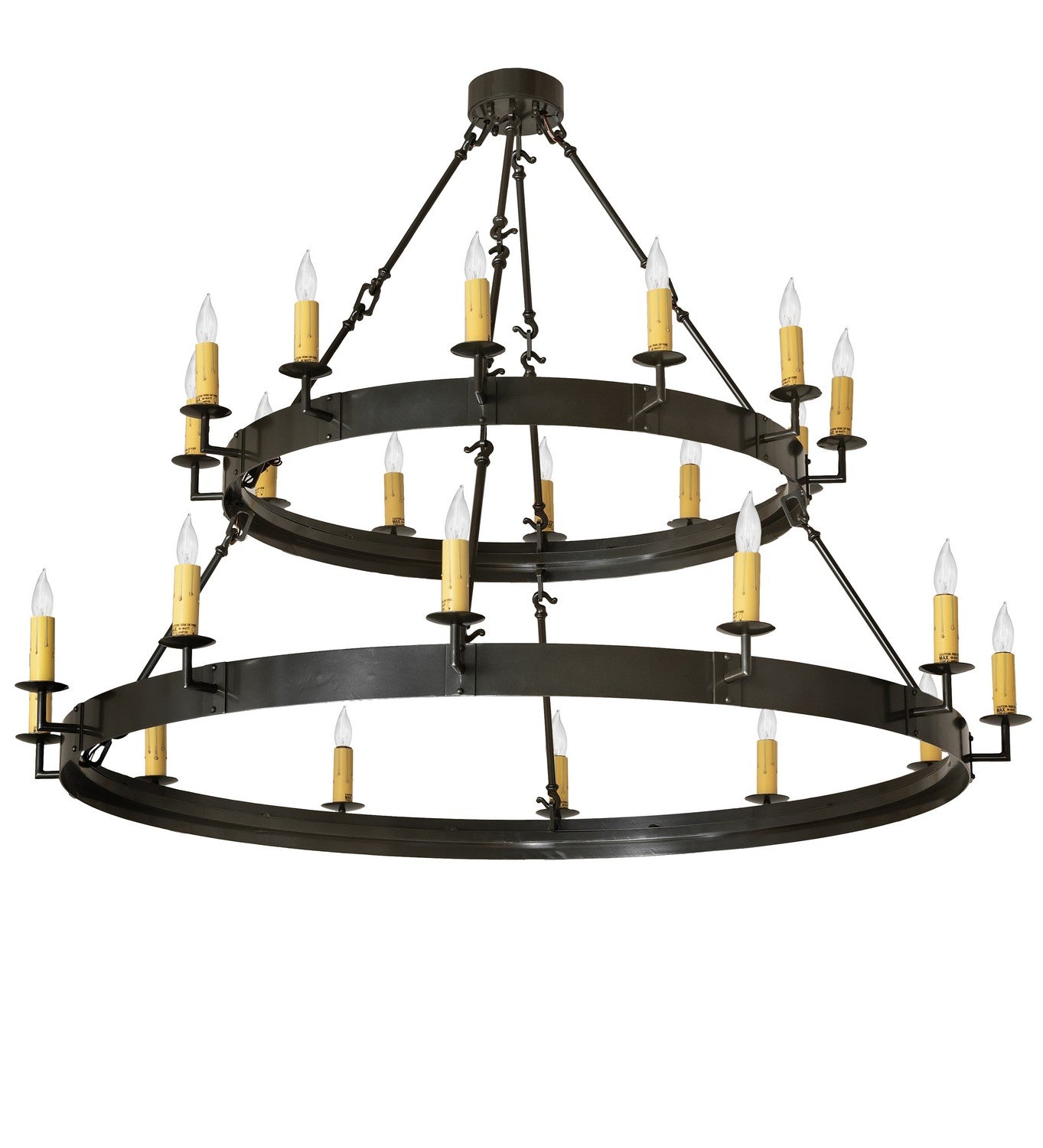 Meyda Tiffany - 259577 - 24 Light Chandelier - Suffolk - Exterior Oil Rubbed Bronze