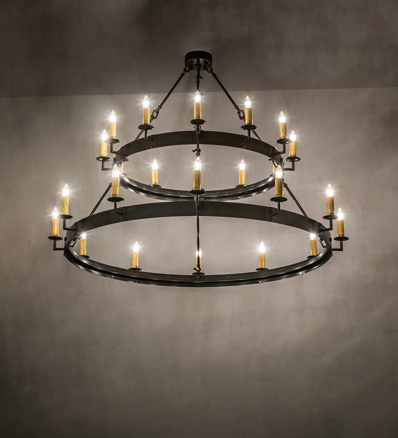 Meyda Tiffany - 259577 - 24 Light Chandelier - Suffolk - Exterior Oil Rubbed Bronze