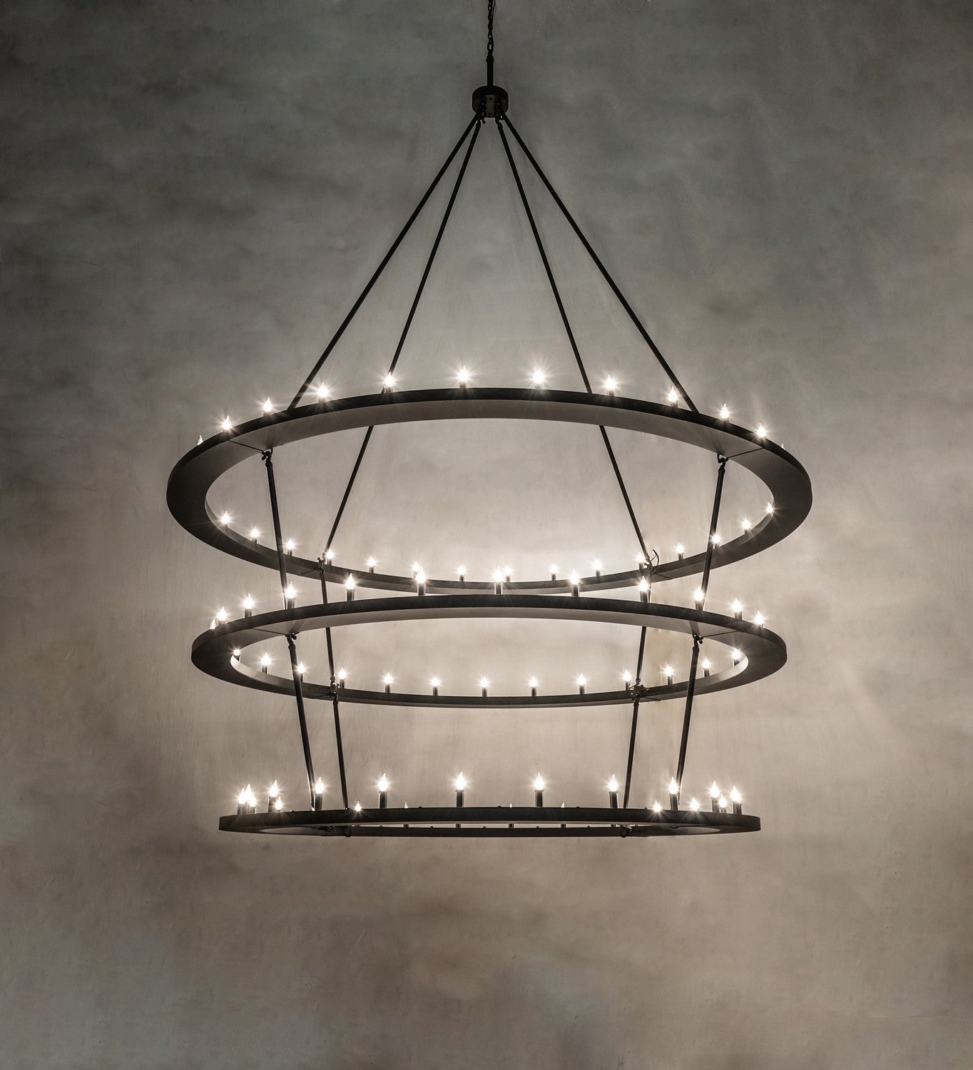 Meyda Tiffany - 260896 - LED Chandelier - Loxley - Textured Black