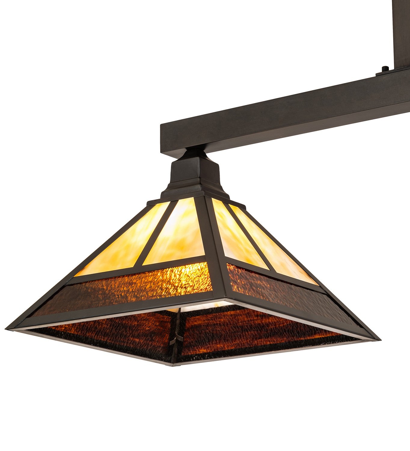 Meyda Tiffany - 262177 - Two Light Island Pendant - Hyde Park - Craftsman Brown