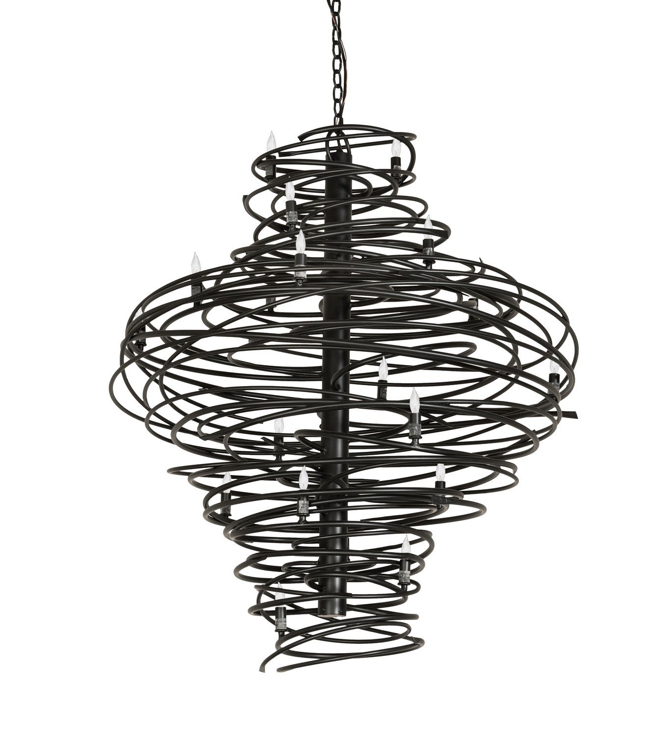 Meyda Tiffany - 263093 - 20 Light Chandelier - Cyclone - Solar Black