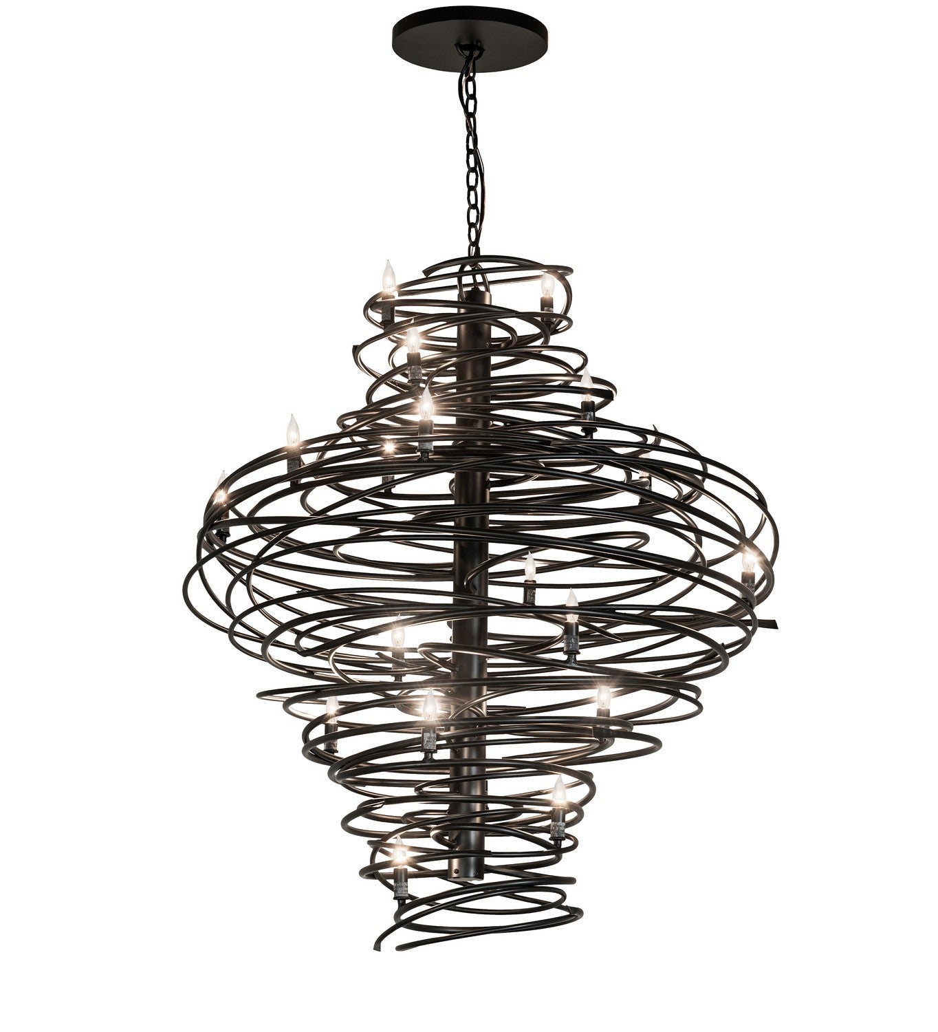 Meyda Tiffany - 263093 - 20 Light Chandelier - Cyclone - Solar Black