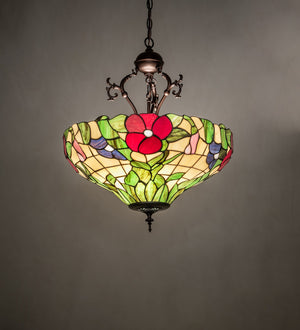 Meyda Tiffany - 263194 - Three Light Pendant - Peony