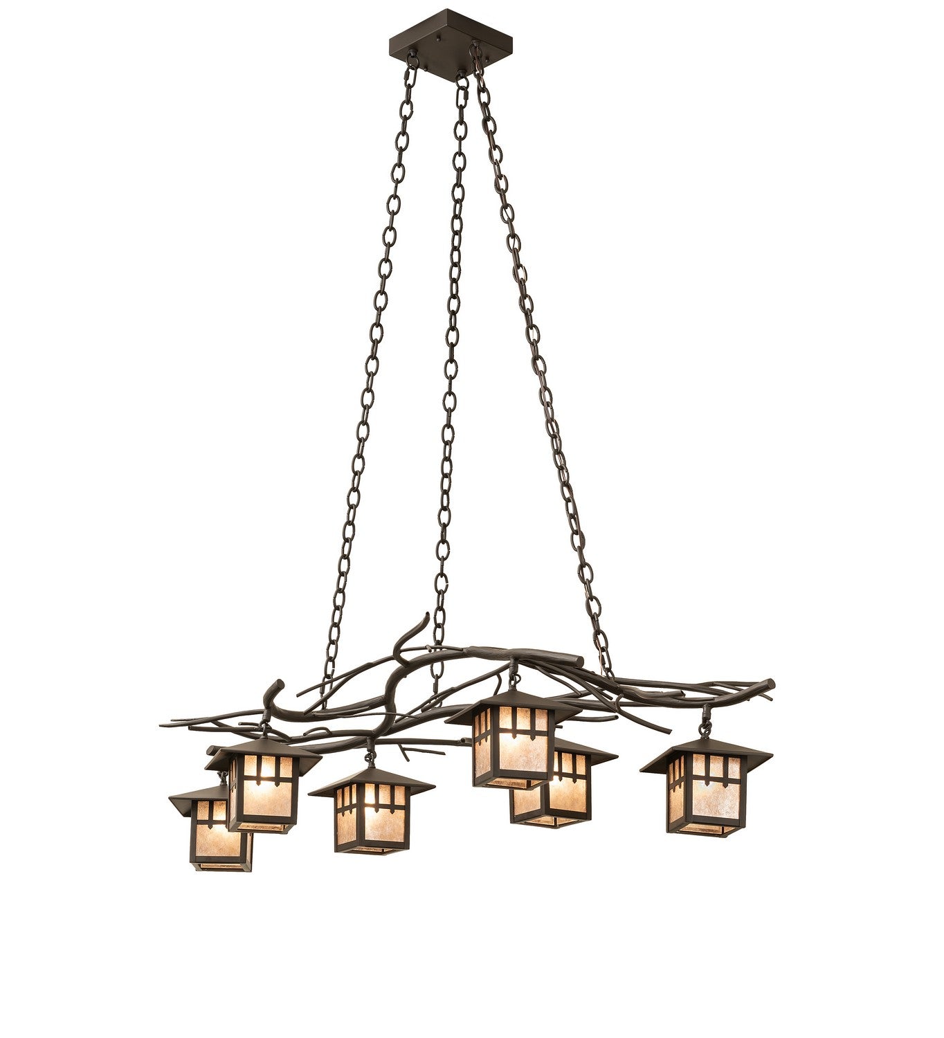 Meyda Tiffany - 265801 - Six Light Chandelier - Winter Solstice - Oil Rubbed Bronze