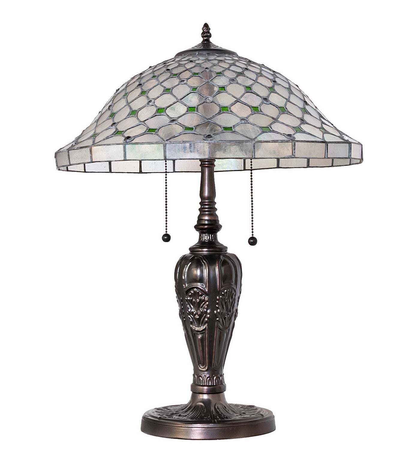 Meyda Tiffany - 266582 - Two Light Table Lamp - Diamond & Jewel - Mahogany Bronze