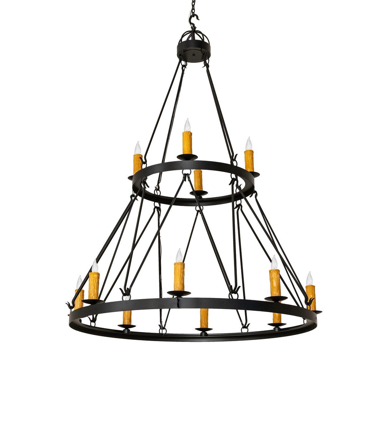 Meyda Tiffany - 267209 - 12 Light Chandelier - Lakeshore - Solar Black