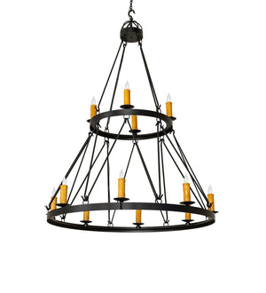 Meyda Tiffany - 267209 - 12 Light Chandelier - Lakeshore - Solar Black