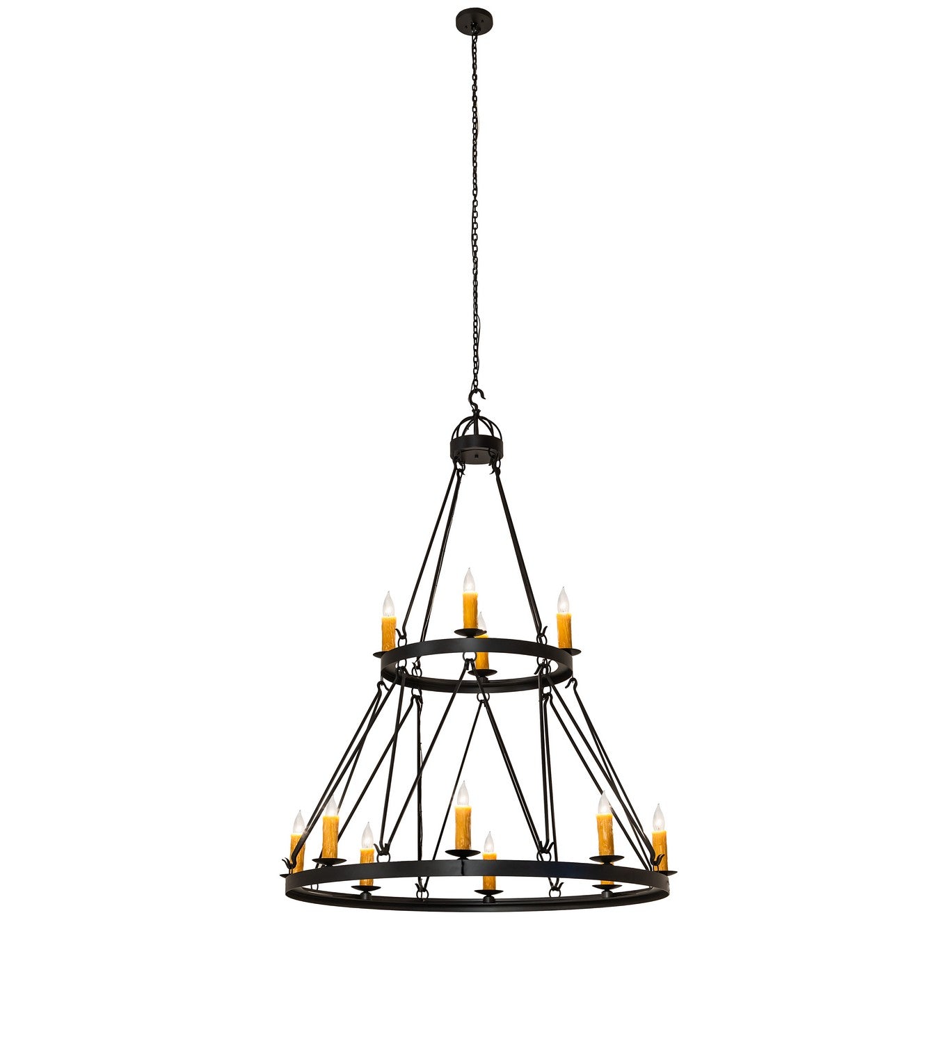 Meyda Tiffany - 267209 - 12 Light Chandelier - Lakeshore - Solar Black