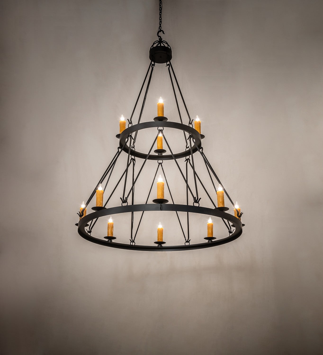 Meyda Tiffany - 267209 - 12 Light Chandelier - Lakeshore - Solar Black