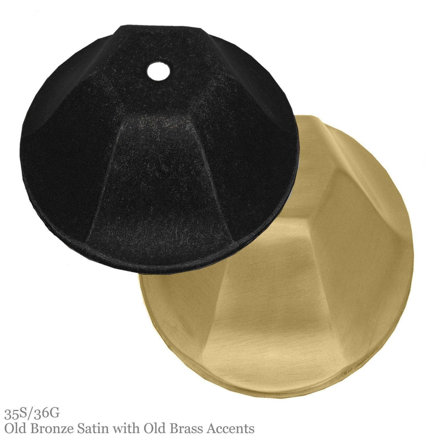 American Brass & Crystal - FM3702-35S-36G-ST-HL - Four Light Semi-Flush Mount - Magro - Old Bronze (Black) with Old Brass