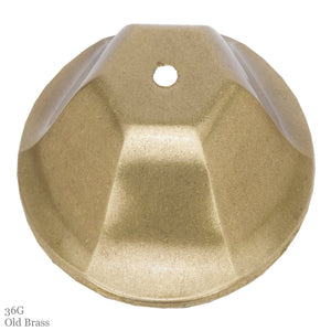 American Brass & Crystal - FM5385-U-36G-ST - Six Light Semi-Flush Mount - Kensington - Old Brass