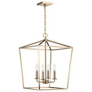 Nuvo Lighting - 60-7931 - Four Light Pendant - Emma - Burnished Brass