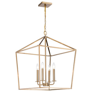 Nuvo Lighting - 60-7932 - Four Light Pendant - Emma - Burnished Brass