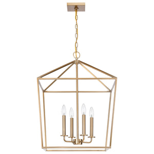 Nuvo Lighting - 60-7932 - Four Light Pendant - Emma - Burnished Brass