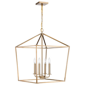 Nuvo Lighting - 60-7932 - Four Light Pendant - Emma - Burnished Brass