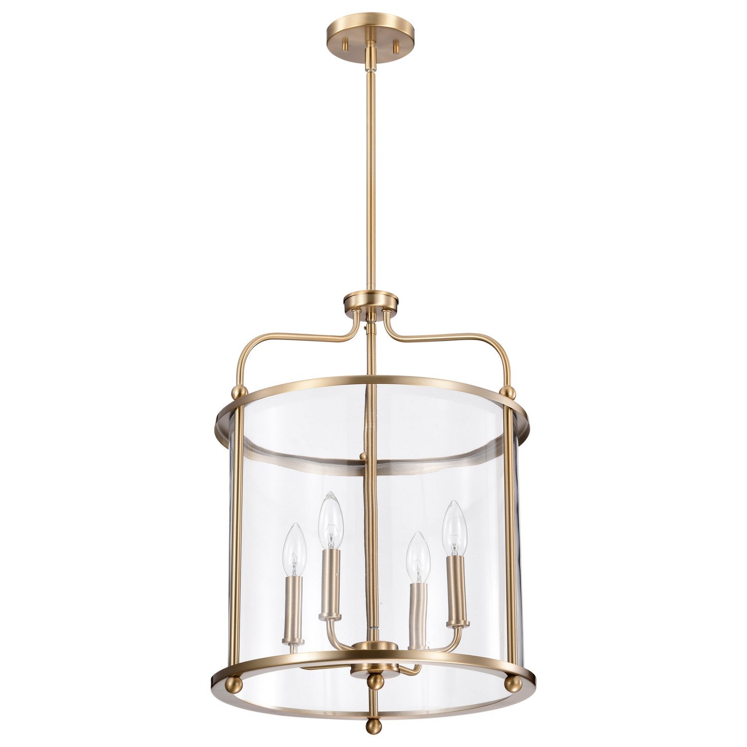 Nuvo Lighting - 60-7936 - Four Light Pendant - Yorktown - Burnished Brass