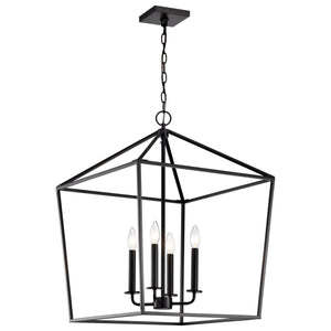 Nuvo Lighting - 60-7942 - Four Light Pendant - Emma - Matte Black